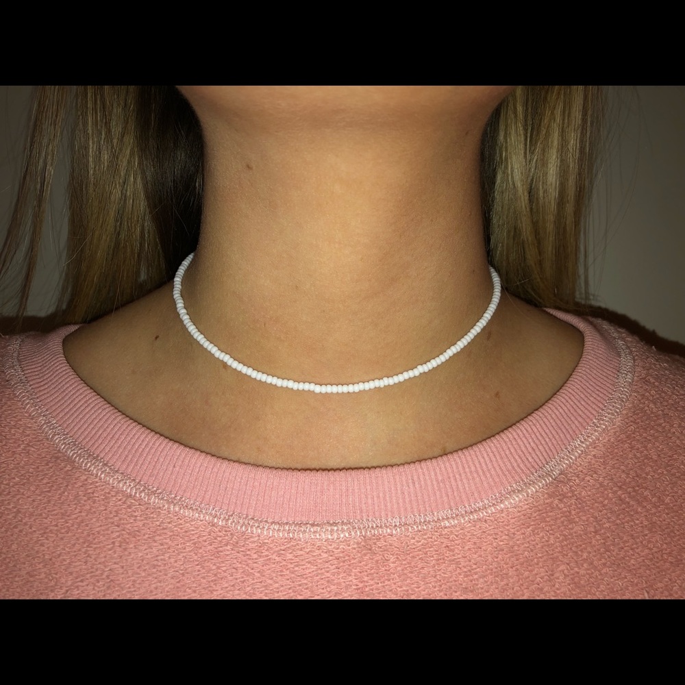 White Beaded Necklace